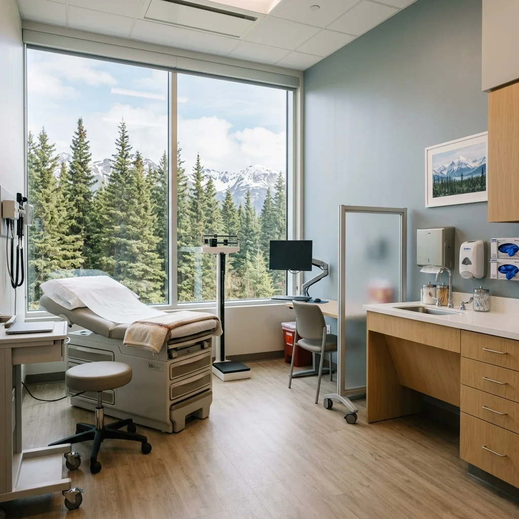 Modern medical examination room at Central Peninsula Hospital